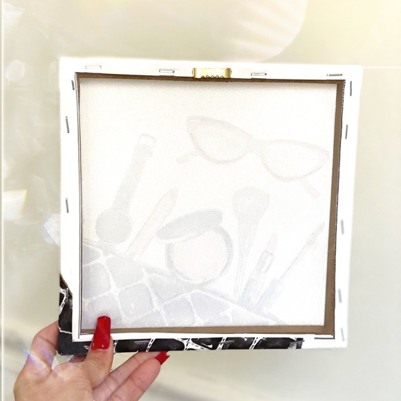 Set of Two Canvases Decor Chic Glam Designer Boss Fashion Gold Metallic - Picture 7 of 7